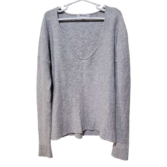 Madewell Merino Wool Blend Sweater Size Small Scoop Neck Drop Shoulder Alpaca - Picture 1 of 5